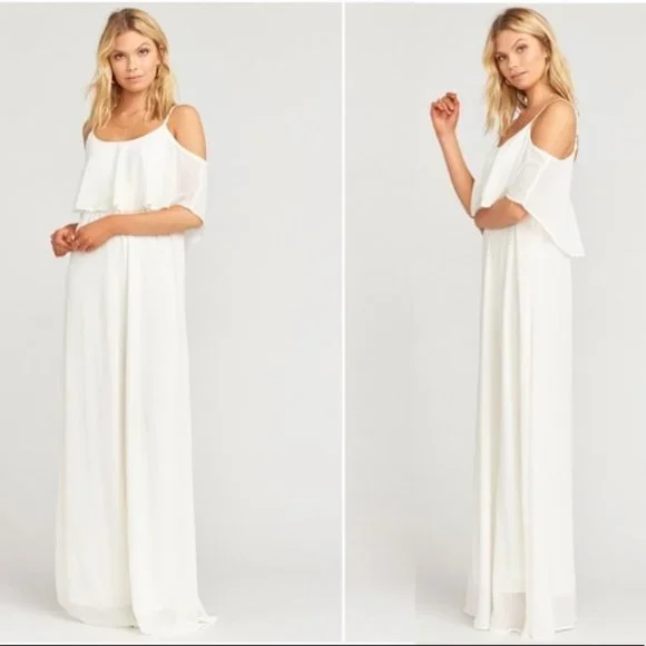 chinese dress ladies Santiago Cut-Out Ruffle Maxi Dress Sage XXL